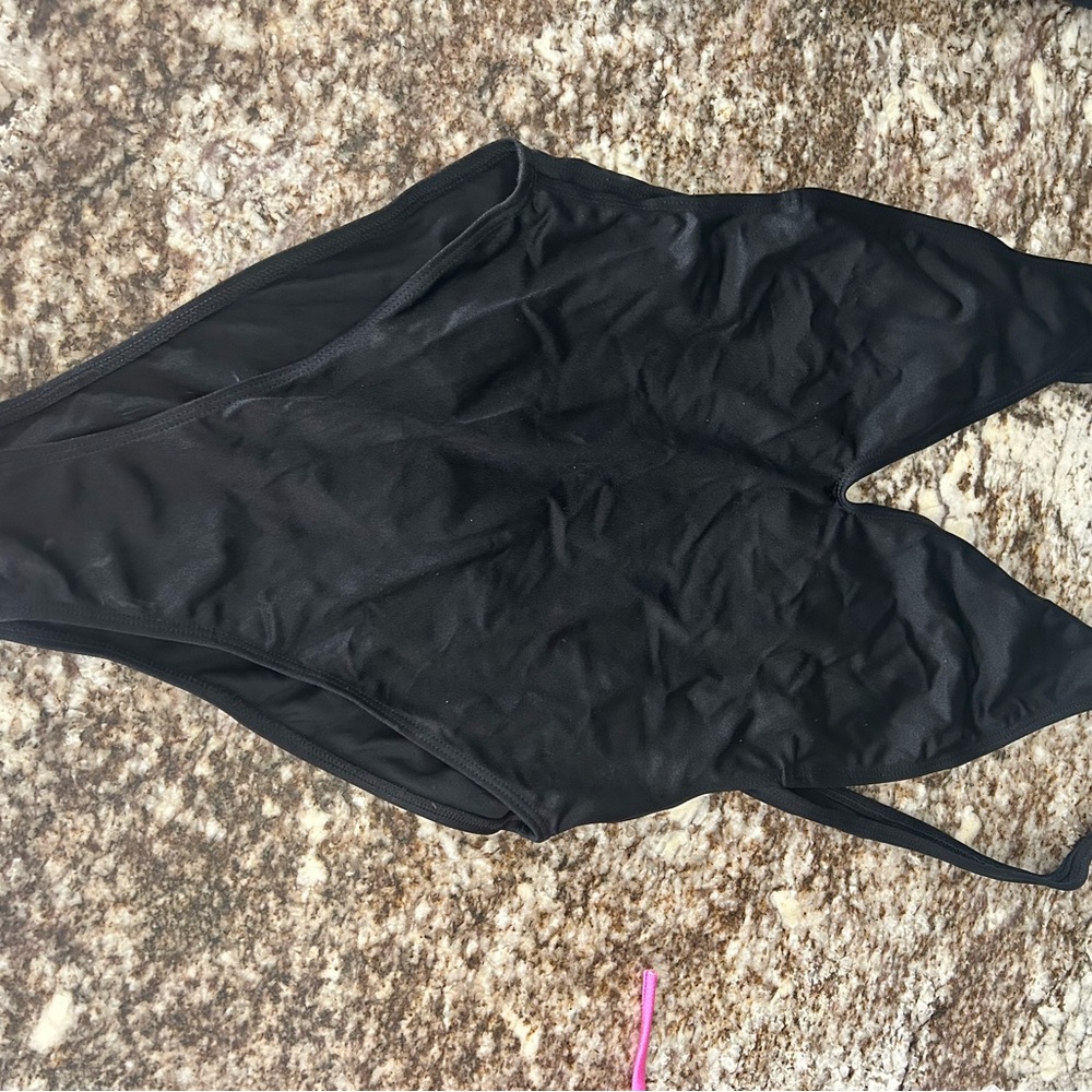 Sexy Black One Piece Open Sides Swimsuit